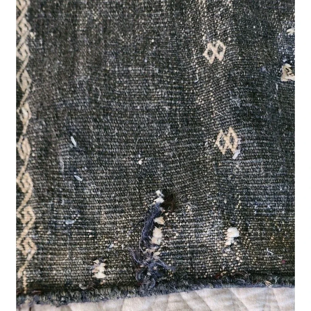 Antique Hand Knotted Wool Khorjin Double Saddlebag Tribal Rug 56x31.5